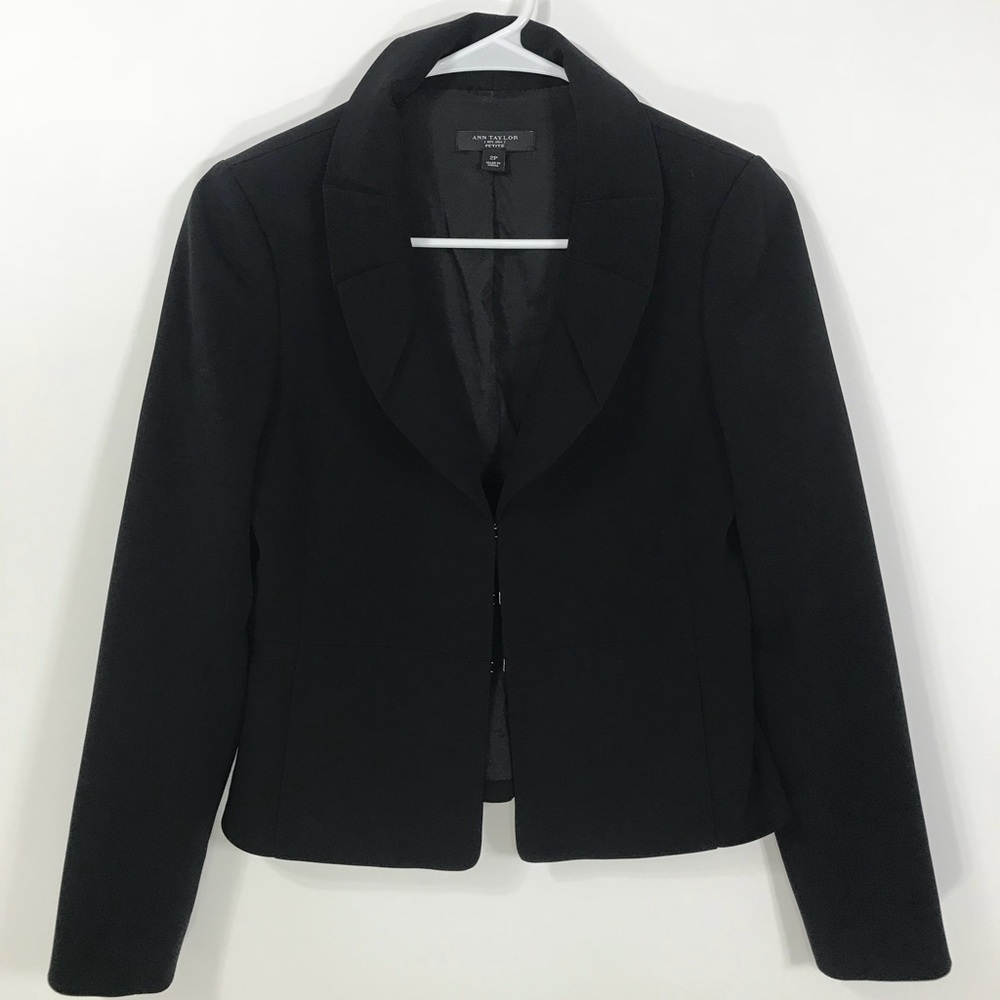 Anne Taylor 2P black women's blazer